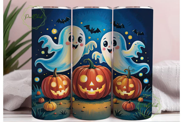 Spooky Cute Halloween 20oz Tumbler Wrap Sublimation PixelChick 