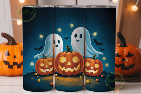 Spooky Cute Halloween 20oz Tumbler Wrap Sublimation PixelChick 