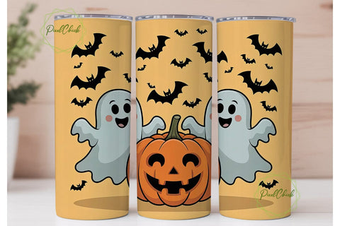 Spooky Cute Halloween 20oz Tumbler Wrap Sublimation PixelChick 