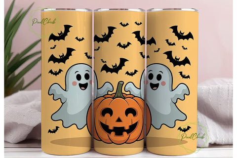 Spooky Cute Halloween 20oz Tumbler Wrap Sublimation PixelChick 