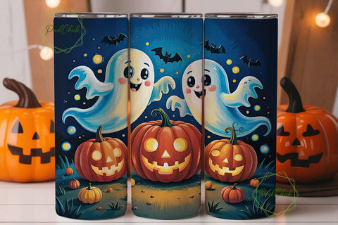 Spooky Cute Halloween 20oz Tumbler Wrap Sublimation PixelChick 
