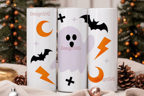 Spooky Cute Halloween Tumbler Wrap Sublimation DesignSVG 