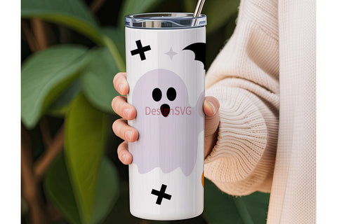 Spooky Cute Halloween Tumbler Wrap Sublimation DesignSVG 