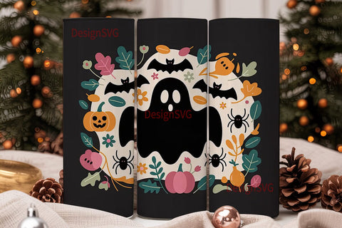 Spooky Cute Halloween Tumbler Wrap Sublimation DesignSVG 
