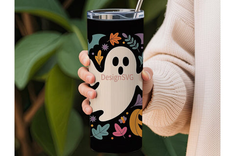 Spooky Cute Halloween Tumbler Wrap Sublimation DesignSVG 