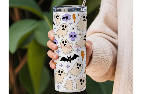 Spooky Cute Halloween Tumbler Wrap Sublimation DesignSVG 