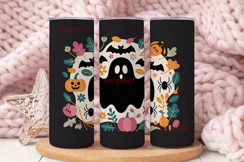 Spooky Cute Halloween Tumbler Wrap Sublimation DesignSVG 
