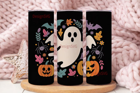 Spooky Cute Halloween Tumbler Wrap Sublimation DesignSVG 