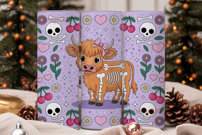 Spooky Cute Highland Cow 20oz Tumbler Sublimation DesignSVG 