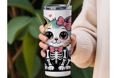 Spooky Cute Kitty 20oz Tumbler Design Sublimation DesignSVG 