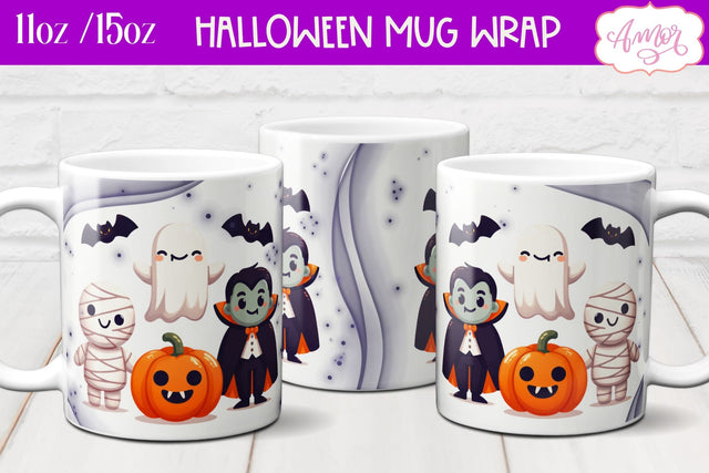 Spooky cute mug wrap PNG for sublimation | Halloween crew mug Sublimation Amorclipart 