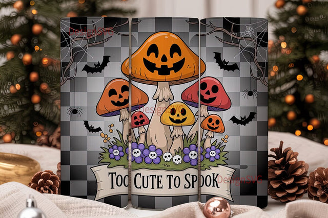 Spooky Cute Mushroom 20oz Tumbler Sublimation DesignSVG 