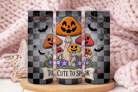 Spooky Cute Mushroom 20oz Tumbler Sublimation DesignSVG 