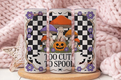 Spooky Cute Mushroom 20oz Tumbler Sublimation DesignSVG 