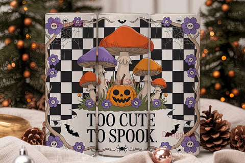 Spooky Cute Mushroom 20oz Tumbler Sublimation DesignSVG 