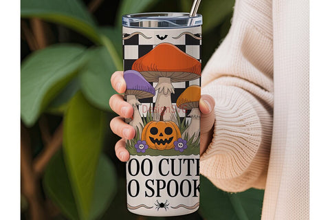 Spooky Cute Mushroom 20oz Tumbler Sublimation DesignSVG 