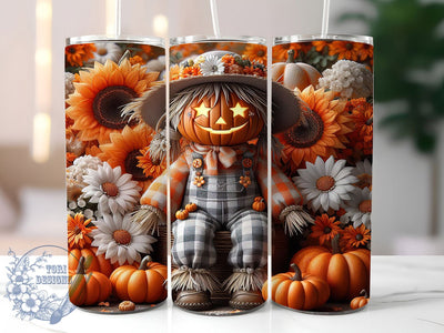 Spooky Cute Pumpkin Halloween Tumbler Wrap, Cute Spooky Png, 20oz Skinny Tumbler, Fall Tumbler Wrap, Pumpkin Tumbler Png, Sublimation Design, Tumbler Wrap Download Sublimation ToriDesigns 