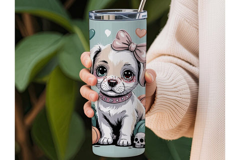 Spooky Cute Puppy 20oz Tumbler Wrap Sublimation DesignSVG 