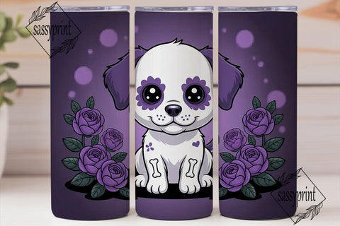 Spooky Cute Puppy 20oz Tumbler Wrap Sublimation sassyprint 