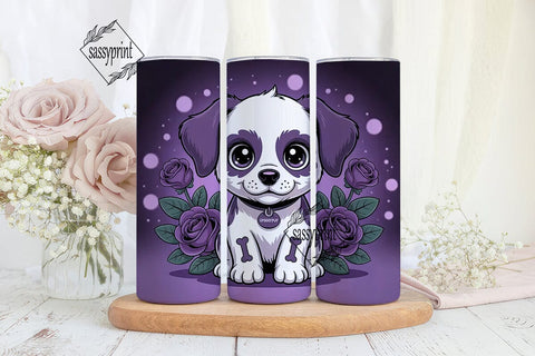 Spooky Cute Puppy 20oz Tumbler Wrap Sublimation sassyprint 