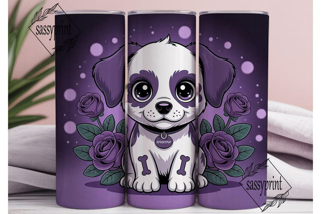 Spooky Cute Puppy 20oz Tumbler Wrap Sublimation sassyprint 
