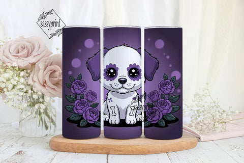 Spooky Cute Puppy 20oz Tumbler Wrap Sublimation sassyprint 