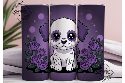 Spooky Cute Puppy 20oz Tumbler Wrap Sublimation sassyprint 