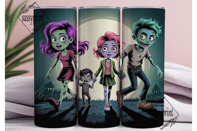 Spooky Cute Zombie Kids 20oz Tumbler Sublimation sassyprint 