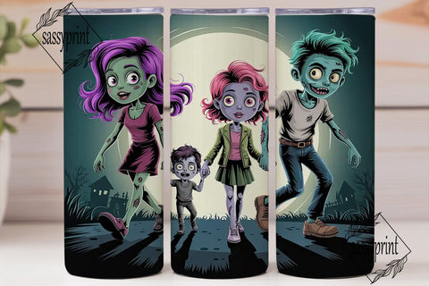 Spooky Cute Zombie Kids 20oz Tumbler Sublimation sassyprint 