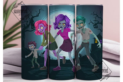 Spooky Cute Zombie Kids 20oz Tumbler Sublimation sassyprint 