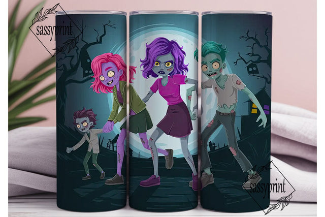 Spooky Cute Zombie Kids 20oz Tumbler Sublimation sassyprint 