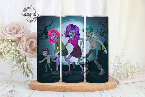 Spooky Cute Zombie Kids 20oz Tumbler Sublimation sassyprint 