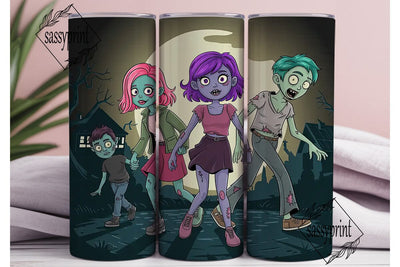 Spooky Cute Zombie Kids 20oz Tumbler Sublimation sassyprint 