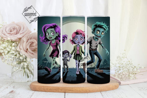 Spooky Cute Zombie Kids 20oz Tumbler Sublimation sassyprint 