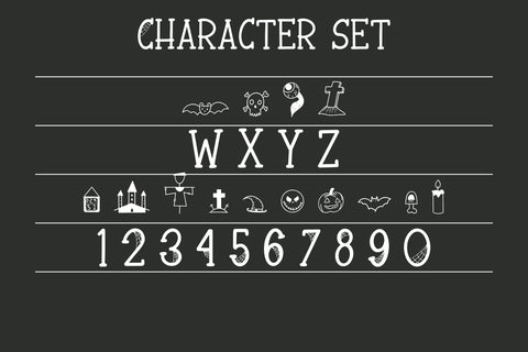 Spooky Dingbats Font Dm Letter Studio 