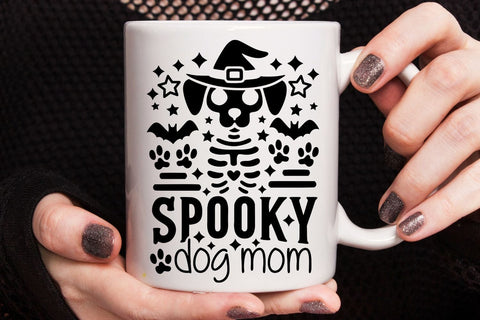 Spooky Dog Mom| Halloween Dog SVG Cutting Files. SVG CosmosFineArt 