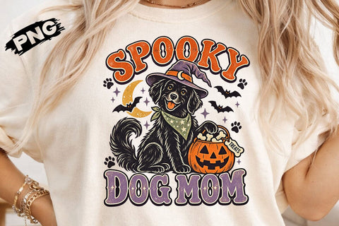 Spooky Dog Mom Witch Dog Halloween PNG SVG DesignDestine 