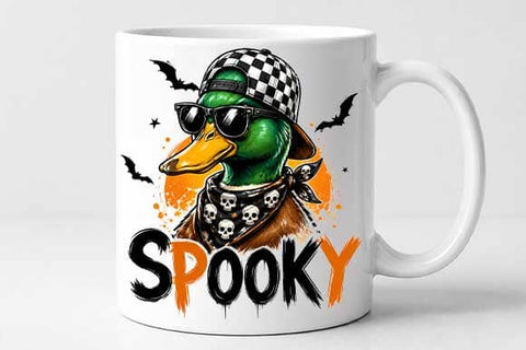 Spooky Duck PNG | Halloween Mallard Sublimation Design SVG BillahCrafts 