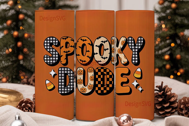 Spooky Dude 20oz Tumbler Wrap Sublimation DesignSVG 