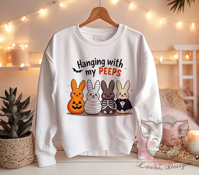 Spooky Easter Bunny, Easter Clipart, Easter Peeps, Bunny PNG, Cute Easter Art, Digital Download, Sublimation Design, Halloween Easter Sublimation Lara' s Designs 