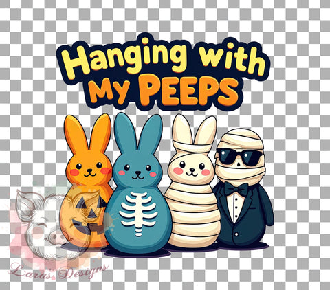 Spooky Easter Bunny, Easter Clipart, Easter Peeps, Bunny PNG, Cute Easter Art, Digital Download, Sublimation Design, Halloween Easter Sublimation Lara' s Designs 