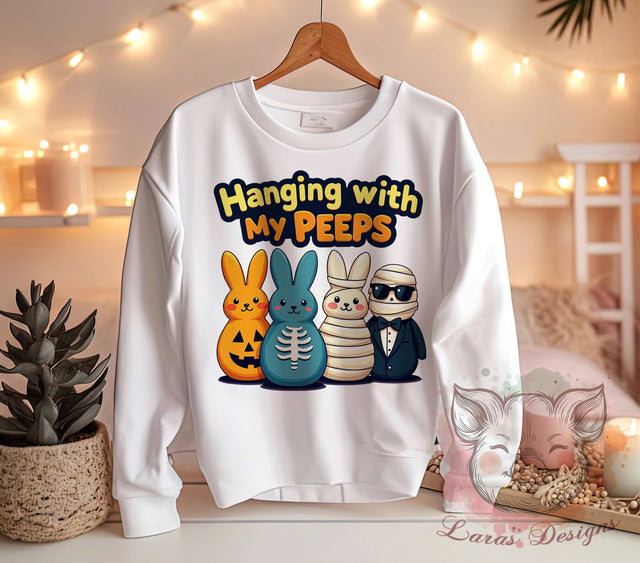 Spooky Easter Bunny, Easter Clipart, Easter Peeps, Bunny PNG, Cute Easter Art, Digital Download, Sublimation Design, Halloween Easter Sublimation Lara' s Designs 