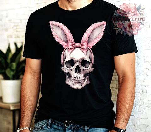 Spooky Easter, Pink Skull, Bunny PNG, Digital Download, Sublimation Design, Halloween Easter, Cute Skull Bunny, Easter Decor Sublimation Li Zamperini 