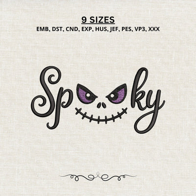 Spooky Face Embroidery Design – Halloween Spooky Eyes Machine Embroidery File, Cute Scary Halloween Design Embroidery/Applique DESIGNS PatternFeed8 