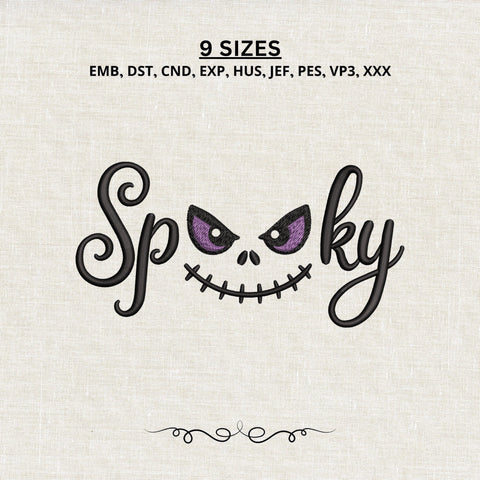Spooky Face Embroidery Design – Halloween Spooky Eyes Machine Embroidery File, Cute Scary Halloween Design Embroidery/Applique DESIGNS PatternFeed8 