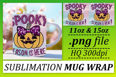 Spooky Fall Pumpkin 11oz/15oz Mug Sublimation Halloween Sublimation afrosvg 