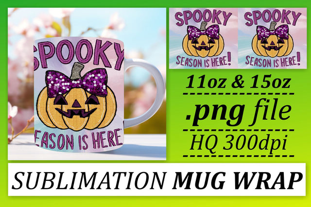Spooky Fall Pumpkin 11oz/15oz Mug Sublimation Halloween Sublimation afrosvg 