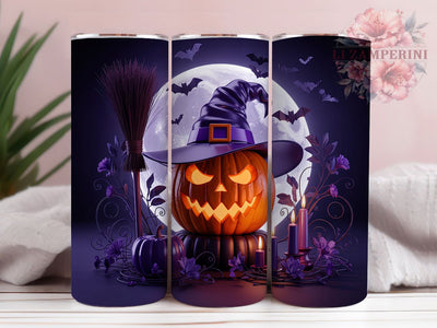 Spooky Fall Pumpkin Harvest Tumbler Wrap, Halloween Tumbler Png, 20oz Skinny Tumbler, Sublimation Download, Spooky Season Tumbler, Fall Tumbler Png, Harvest Tumbler Design Sublimation Li Zamperini 