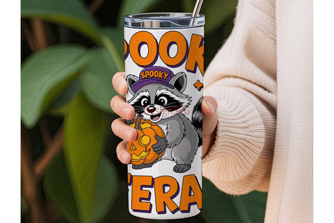 Spooky Feral Raccoon 20oz Tumbler Wrap Sublimation DesignSVG 