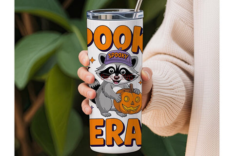 Spooky Feral Raccoon 20oz Tumbler Wrap Sublimation DesignSVG 